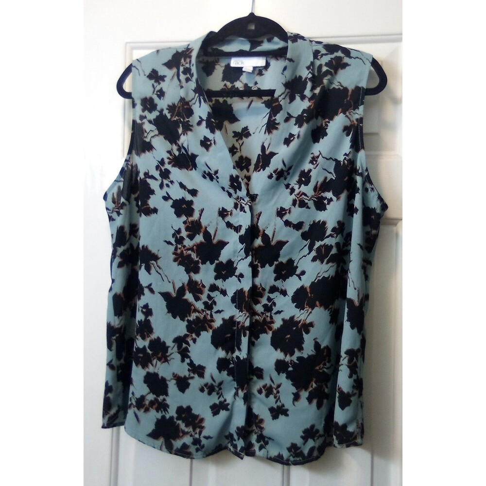 Nordstrom's Rack Sleeveless Floral Print Blouse VNeckline XL